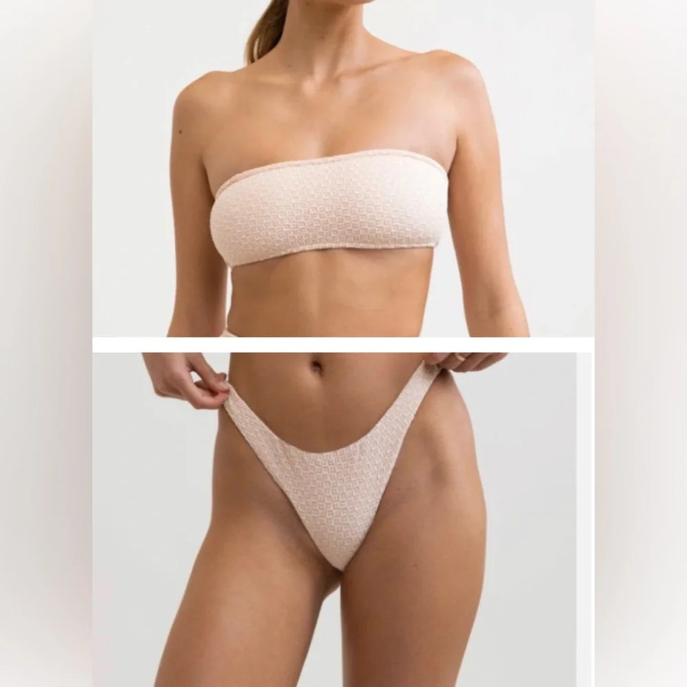 New! Set! Rhythm x Free People peach parfait geo bikini 14931 1917